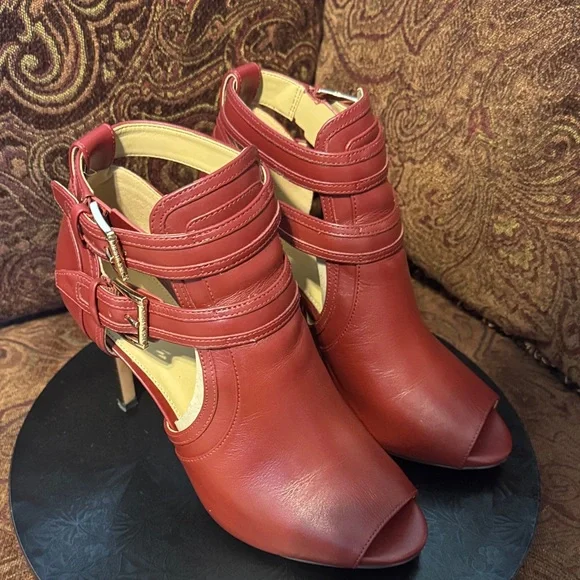 Michael Kors Women's Red Heeled Boots - Picture 3 of 8